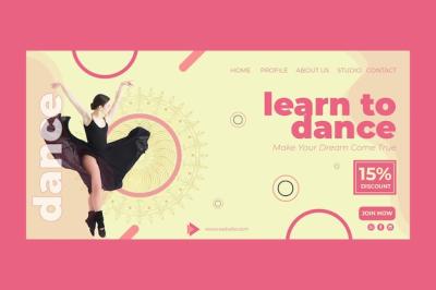 Dance Class Landing Page Template Photo – Free Download