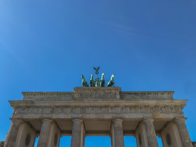 Brandenburg Gate Against a Blue Sky in Berlin – Free Stock Photo for Download