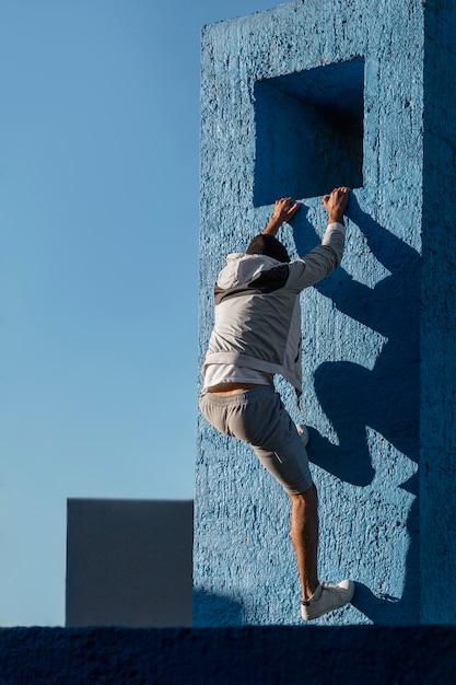 Fit Man Jumping Outdoors – Free Stock Photo for Download