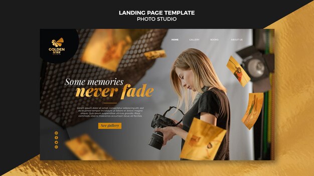 Photo Studio Landing Page Template – Free Download