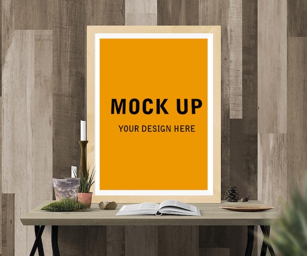 Wooden Frame Mockup PSD for Creative Designs – Free Download