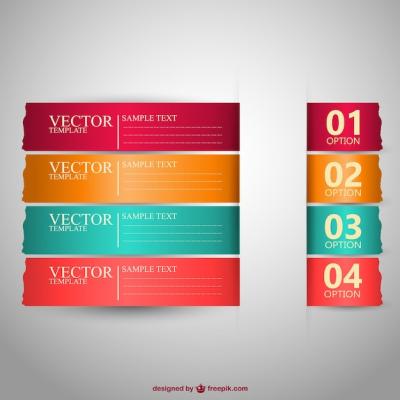 Banners Templates in Different Colors – Free Download