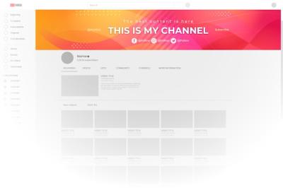 Gradient Abstract YouTube Banner Design – Free Download