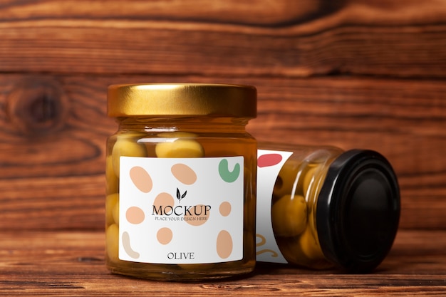 Olive Packaging Mockup Design – Free Download