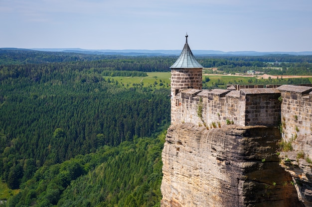 Koenigstein Fortress Surrounded by Scenic Forest Landscape in Germany – Free Download