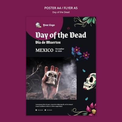 Day of the Dead Poster Template – Free Download, Free Stock Photo