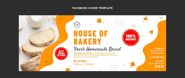 Flat Design Bakery Facebook Cover – Free Download