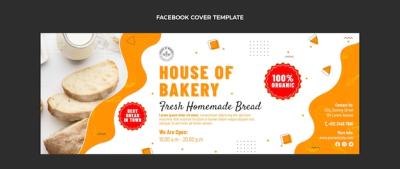 Flat Design Bakery Facebook Cover – Free Download