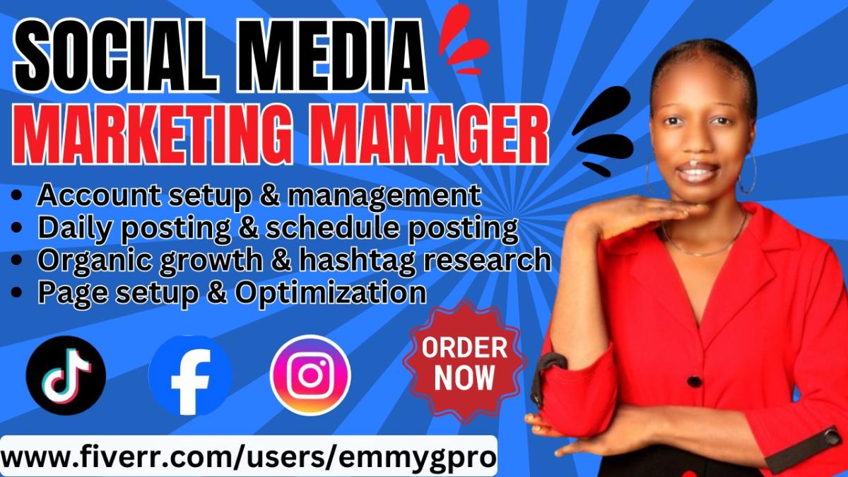 I Will Be Your Expert Social Media Manager for Instagram, TikTok Shop, and Facebook Ads Marketing