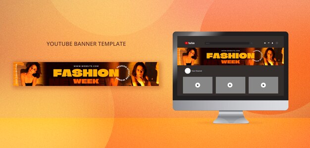 Women’s Fashion YouTube Banner Template – Free Download