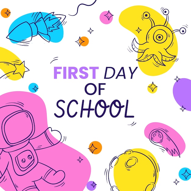 First Day of School Frame Design – Free Download