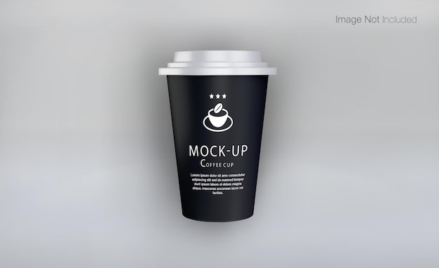 Realistic Black Paper Cups Mockup with Lids – Free to Download