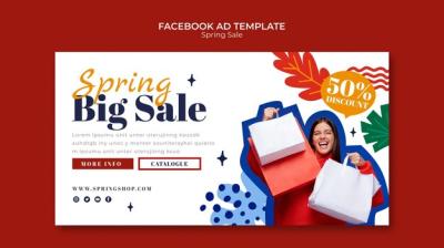 Spring Sale Social Media Promo Template with Flowers – Free Download