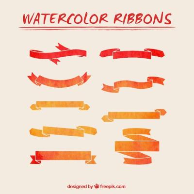 Watercolor Ribbons – Free Stock Photo, Download Free