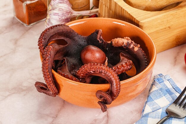 Delicious Boiled Octopus in a Bowl – Free Download