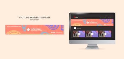 Flat Design Influencer Job YouTube Banner – Free Download