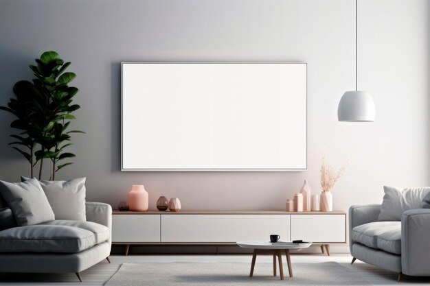 Living Room TV Screen Mockup PSD – Free Download