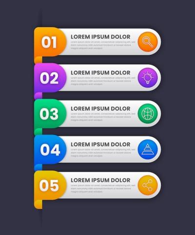 Gradient Table of Contents Infographic – Free Download