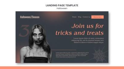 Halloween Celebration Landing Page Template – Free Download