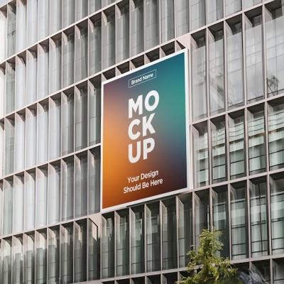 Mockup for Poster and Billboard on Building and Walls – Free Download