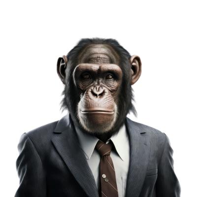 A Man in a Suit with a Monkey – Free Stock Photo for Download