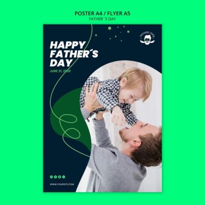 Father’s Day Event Poster Template Design – Free Download