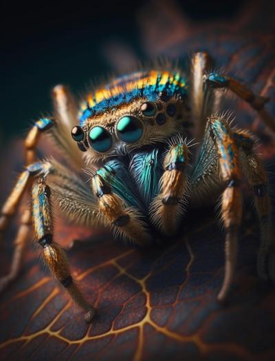 Adorable Jumping Spider in Stunning Detail – Free Stock Photo for Download