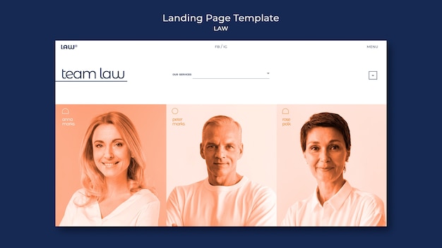 Law Template Design Landing Page – Free Download