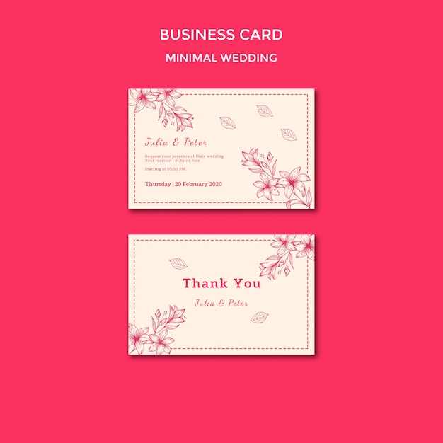 Wedding Business Card Template – Free to Download