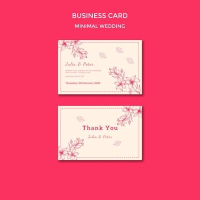 Wedding Business Card Template – Free to Download