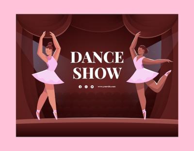 Flat Dance Show Photocall Template – Free Download