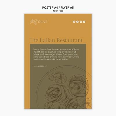 Italian Food Poster Template for Free Download