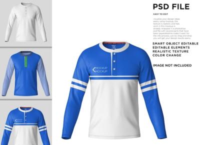 Polo T-Shirt Long Sleeve Mockup – Free Stock Photo for Download