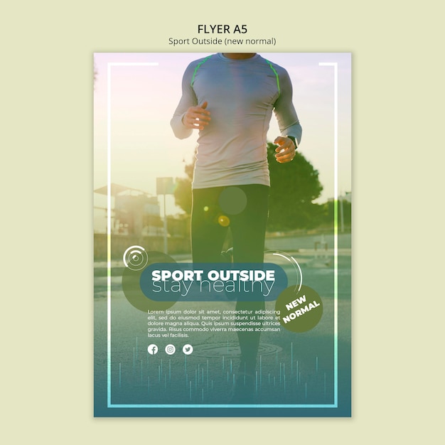 Sport Outdoor Flyer Template Concept – Free Download, Free Stock Photo