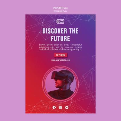 Technology Vertical Print Template – Free Download