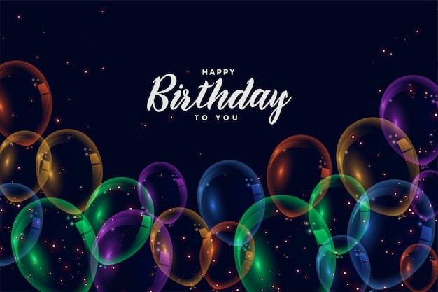 Colorful Balloons Celebration Background for Happy Birthday – Free Download