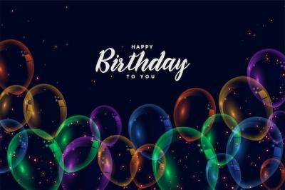 Colorful Balloons Celebration Background for Happy Birthday – Free Download