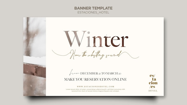 Horizontal Banner for Hotel Business – Free to Download