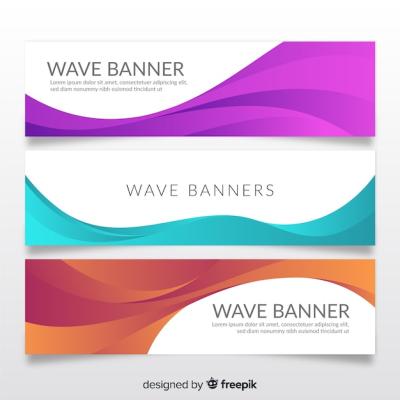 Abstract Waves Banners – Free Download