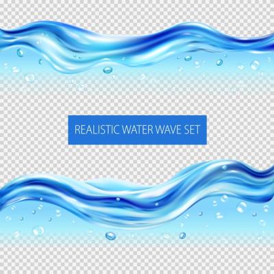 Realistic Set of Blue Water Waves and Drops – Free Download