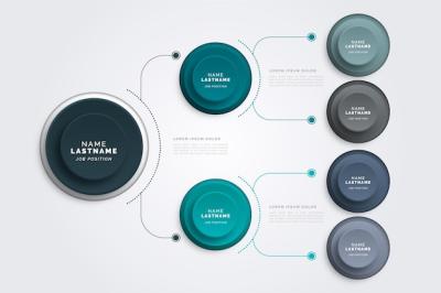 Organizational Chart Infographic in Paper Style – Free Download