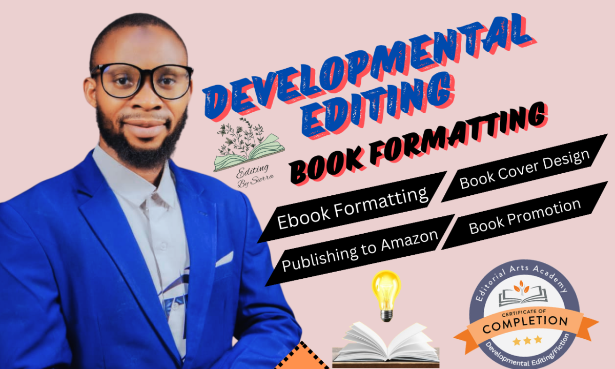 I Will Write a Self-Help eBook, Provide Book Editing and Formatting for KDP, and Offer Developmental Editing