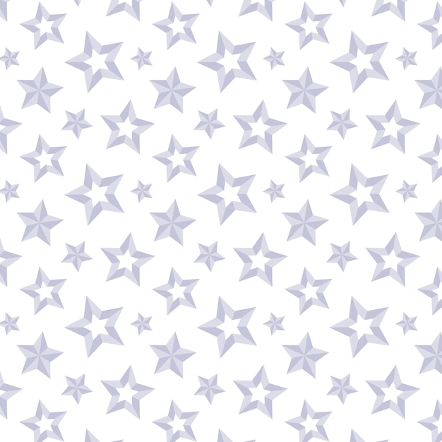 Silver Stars Pattern Design in Flat Style – Free Download