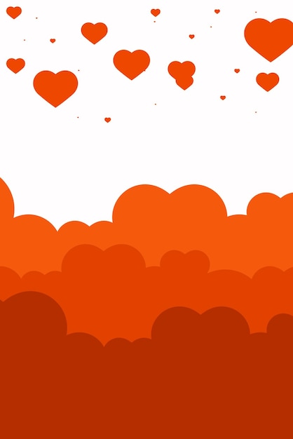 Colorful Vector Heart and Cloud Background – Free Download