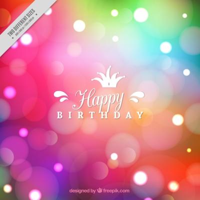 Colorful Blurred Background Bokeh for Birthday Celebrations – Free Download