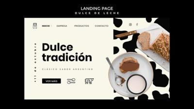 Dulce de Leche Concept Landing Page Template – Free Download