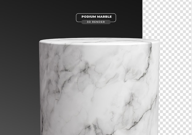 Realistic 3D Render of Marble Podium with Transparent Background – Free Download