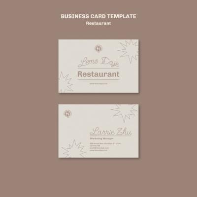 Restaurant Business Card Template Design – Download Free Stock Photo