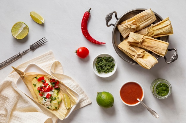 Delicious Tamales Arrangement on Plate – Free Download