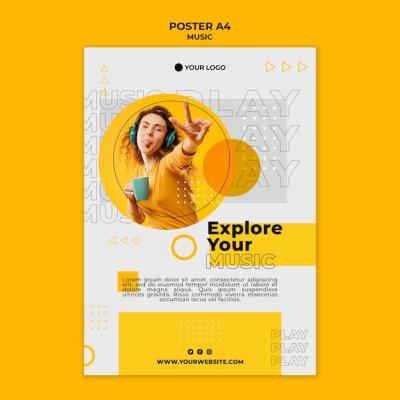 Music Exploration Poster Template – Free Download